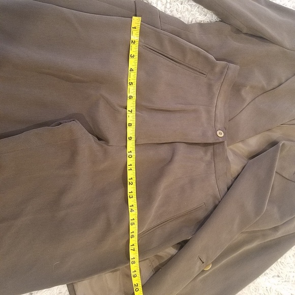 SILK! FULL SUIT PANTSUIT ARMANI LONGLINE BLAZER TROUSERS PANTS MATCHING SET - Picture 5 of 8